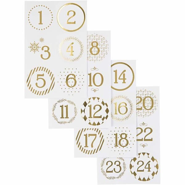 Creativ company scrapbooking dekal - 28457 - Vivi Gade Stickers, vitguld, en storlek