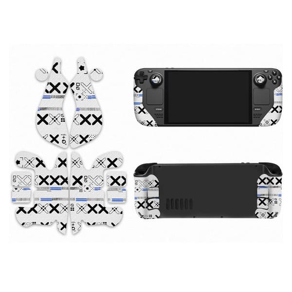INF Steam Deck Skin Sticker - Hvit Trykt (Håndtaksversjon)