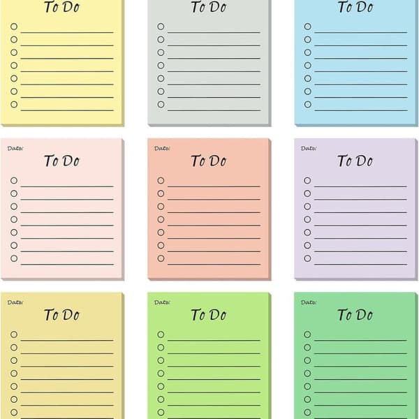 INF Morandi Color Mini Notepad, bærbar notatblokk, klistrelapper til kontor, skole og hjem