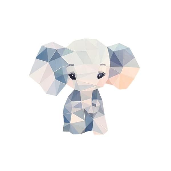 Kit med tavlor stickers - Flerfärgad - Elefant och Giraff - 2 delar - A5 (14,8 x 21 cm) - För barn