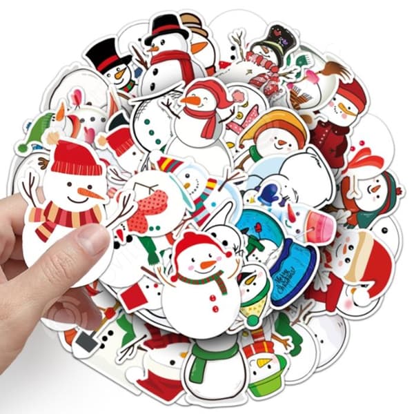 INN Christmas Stickers 50 Sheets Vintage Scrapbooking Stickers of Exquisite Album Notebook Deco Stickers Christmas Theme Graffiti
