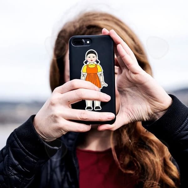 CONFO® Cartoon Stickers - Girl Model - Gul - För telefon, dator och kopp
