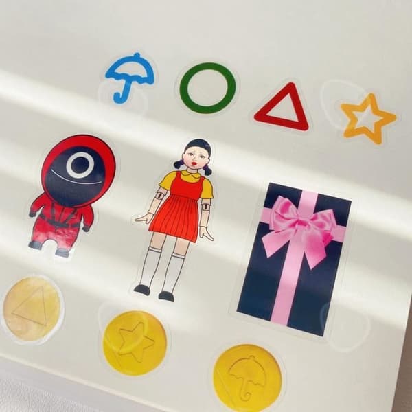 CONFO® Squid Game Sticker Mobiltelefon Fodral Sticker Samma film 123 Man Game Halloween Sticker
