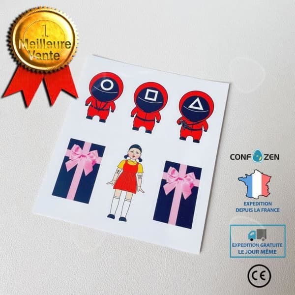 CONFO® Squid Game Sticker Mobiltelefon Fodral Sticker Samma film 123 Man Game Halloween Sticker