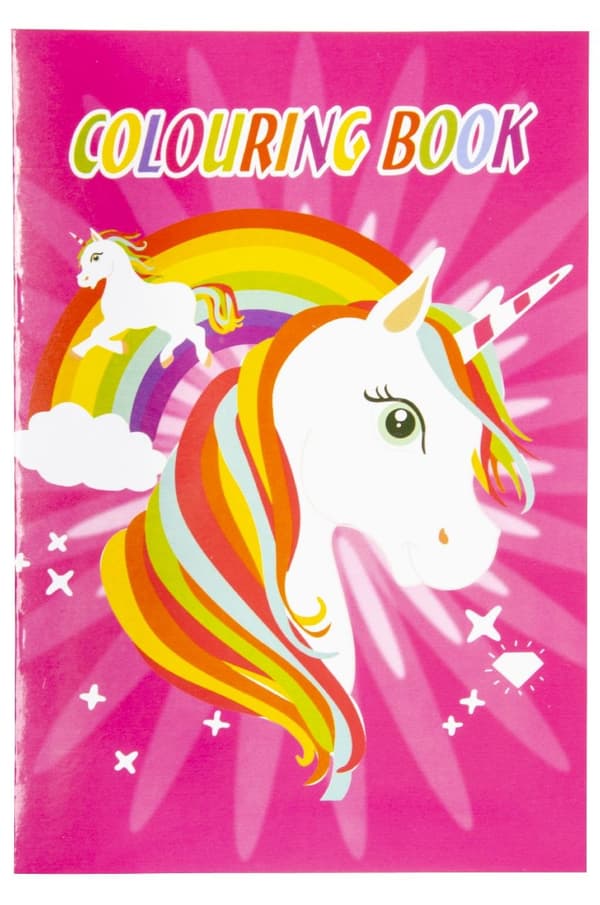 Målarbok / Målarhäfte med Klistermärken / Stickers - Enhörning / Unicorn