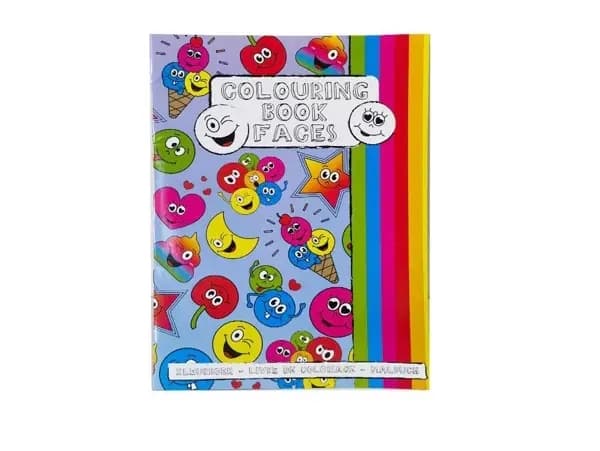 Målarbok / Målarhäfte med Klistermärken / Stickers - Emoji