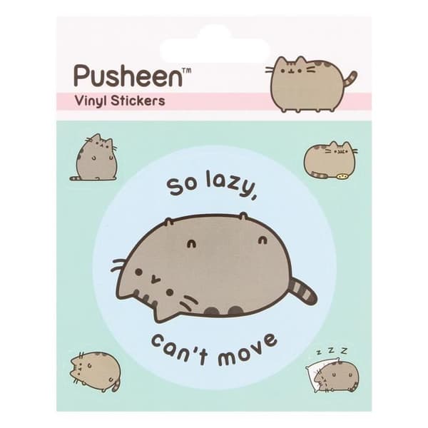 Set med Pusheen Lazy klistermärken - Vit