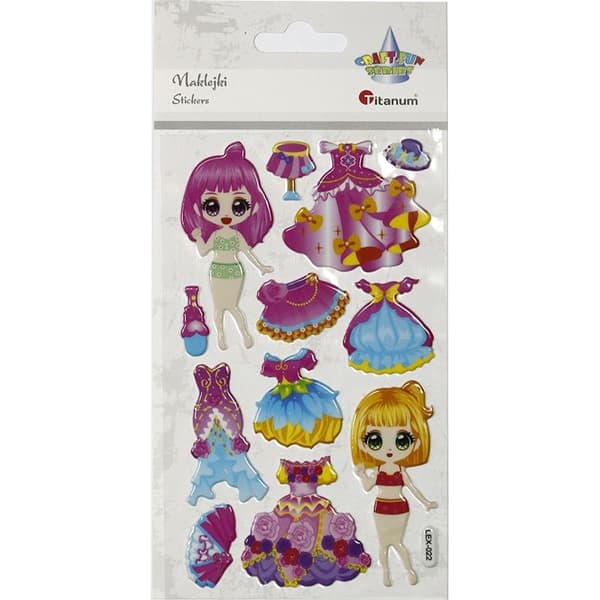 3D-klistermärken Dockor och outfits Titanum Craft-Fun Series