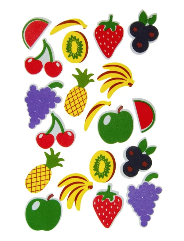 Koristeellinen vaahtotarra FRUITS Shan