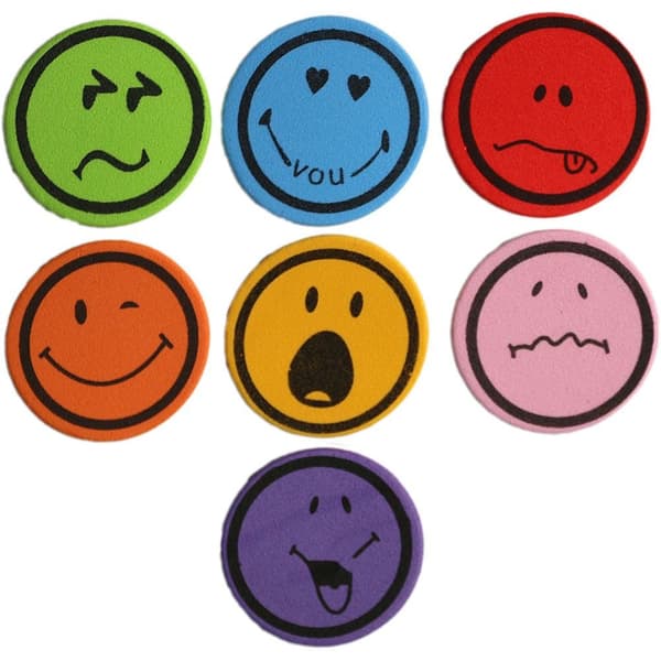 Skumklistermærker Smileys 60 stk Titanum