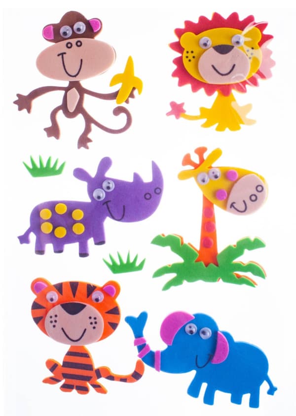 Koristeellinen vaahtotarra Animals Astra