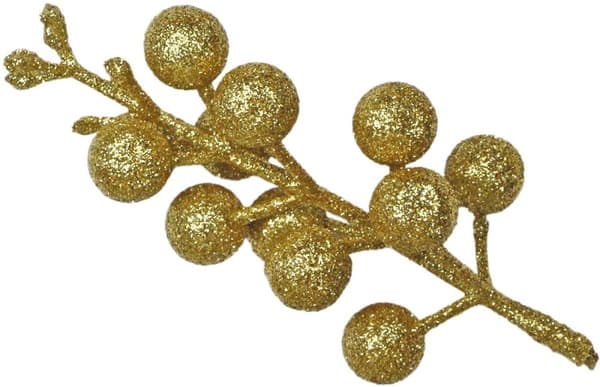 Blomdekorationer Virginia creeper branch guldglitter Titanum