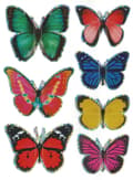 Miniatyrbillede 2 af 3: 3D Folie Stickers Sommerfugle 7 stk Titanum