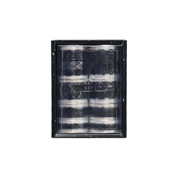 INF Elegant Black Lace PET Washi Tape for Journaling & Crafts