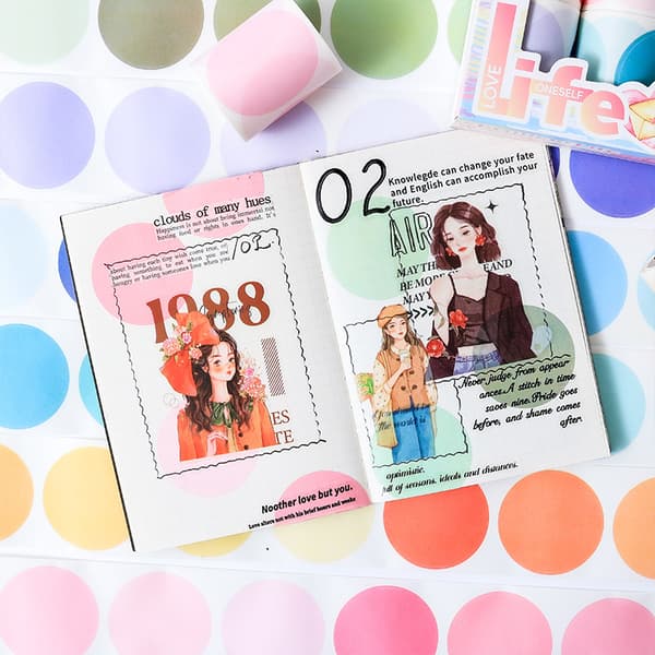 INF Färgglad Prickig Washi-tejp - Lägg till Glädje i Ditt Liv