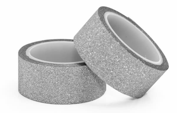 Självhäftande glittertejp 15mm x 3m /2st/ Silver 254001