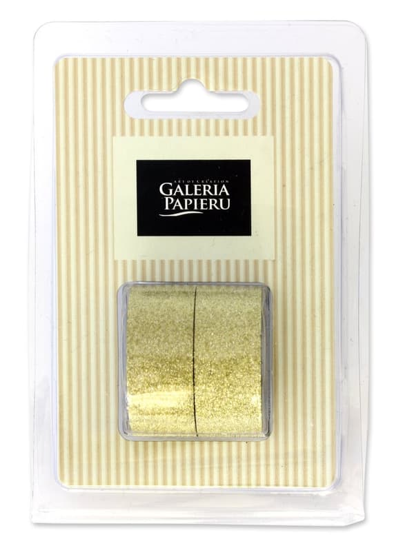Självhäftande glittertejp 15mm x 3m /2st/ Guld 254000