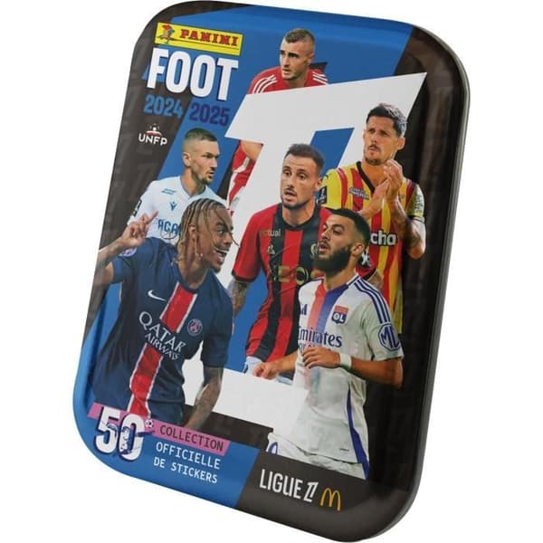 Metallåda - PANINI - Fotboll Ligue 1 2024-2025 - McDonald's - 12 påsar - 84 klistermärken