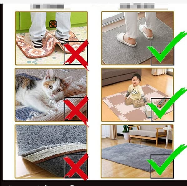INF Halkfria mattgrepp håller dina mattor på plats (8-pack)