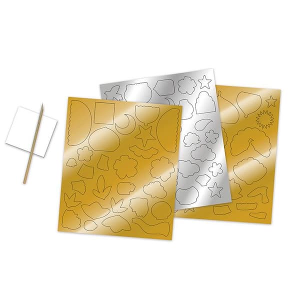 Metal Push Stickers - 5 Tavlor att Dekorera - Bollywood Tema - Kreativ Hobbynsats för Barn - Från 7 År