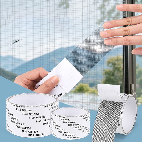 INF Vindues Skærm Reparation Tape: Hurtig Mesh Reparation - 5cm x 2m Hvid