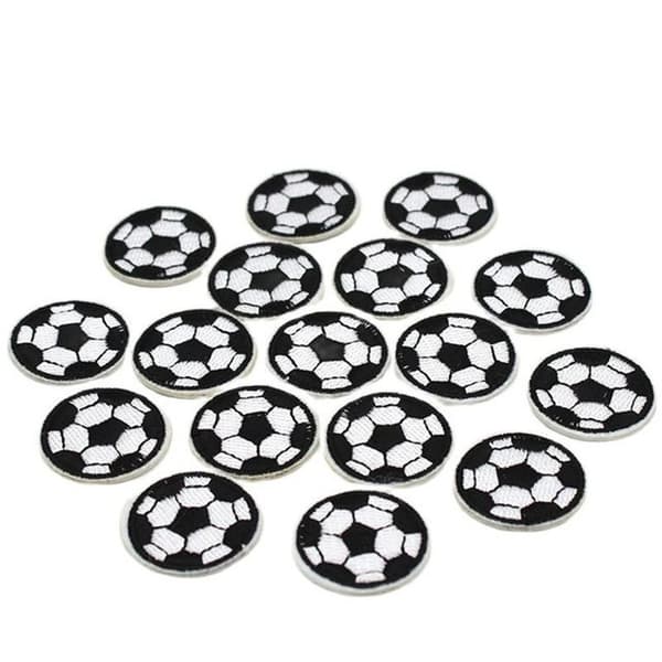 2 stykker 7,3 cm tegneserie fodbold Stryg på broderet patch Applikation badge