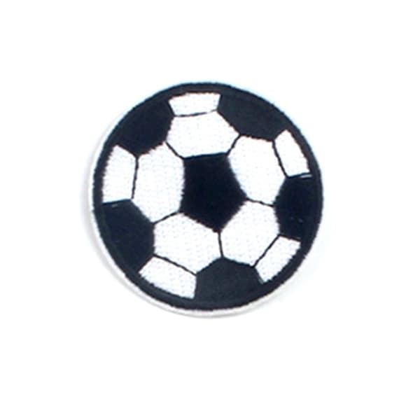 2 stykker 7,3 cm tegneserie fodbold Stryg på broderet patch Applikation badge