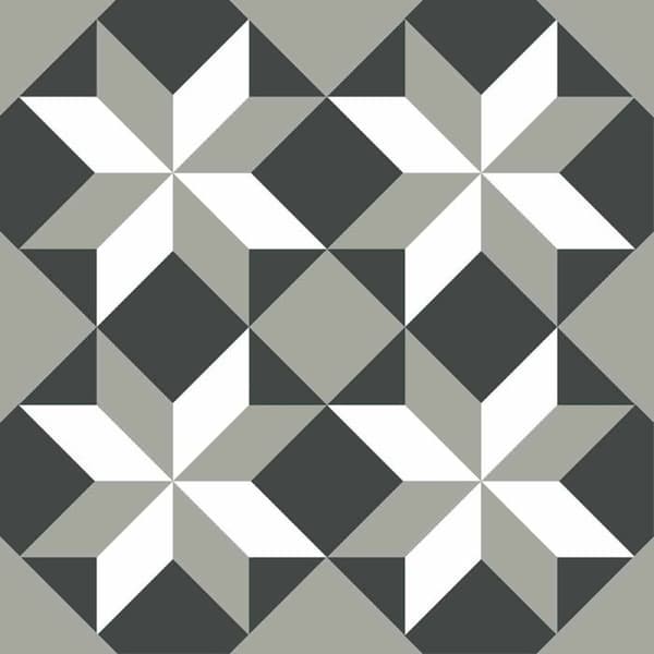 Klistretik - Draeger Paris - Geometriska Stjärnor - 15x15 cm - Giftfri - Dagens Design