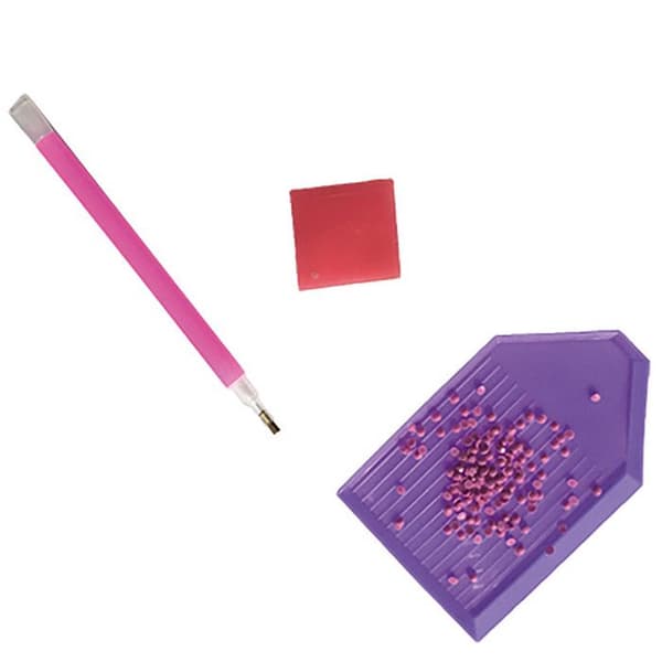 Pixel Art Creative Kit Rhinestones Pretty Decorations - JANOD - Barn 7 år - Rosa