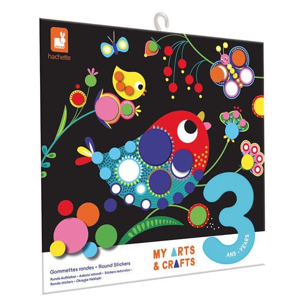 Gommettes Runda - Mina Konst &amp; Hantverk - Kreativ Kit Barn - 4 Tavlor - Från 3 År - 7 Ark