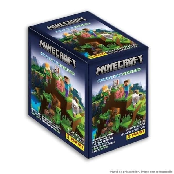 Minecraft 2 klistermärken - Kartong med 36 fickor - Samla 256 klistermärken inklusive 64 speciella