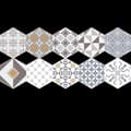 Miniatyrbild 2 av 6: Halkfria golvdekaler med skydd - TOMETTES SOL JULIANA - 40x90cm-10stickershexagoner20x18cm