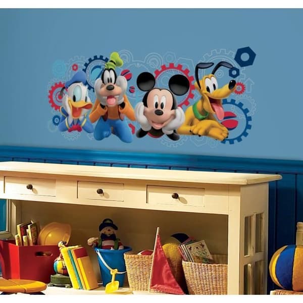 Giant sticker ROOMMATES - DISNEY MICKEY MOUSE - Röd - För barnrum - Väggdekoration