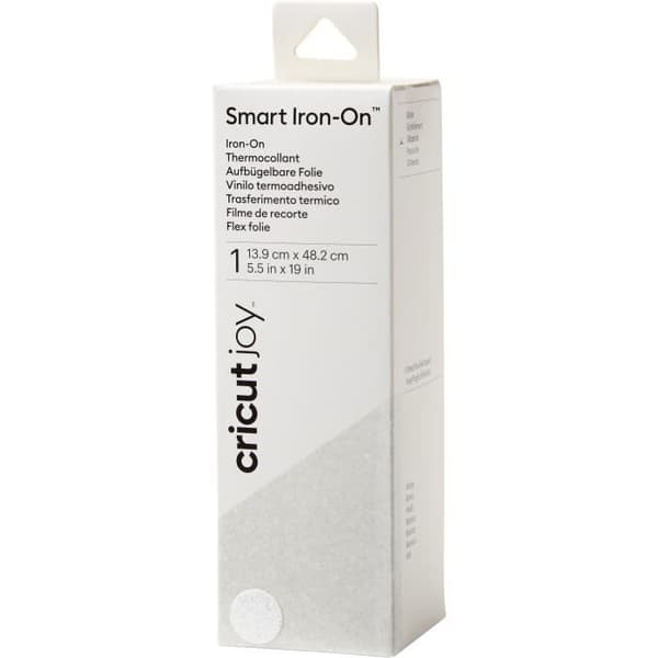 Cricut Glitter Iron-on Roll, Vit, 13,9 x 48 cm
