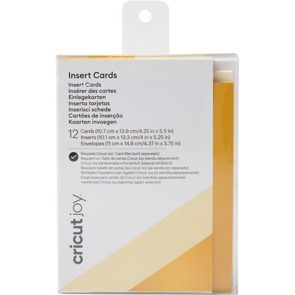 Cricut 12-pack A2-kort och kuvert - krämfärgat och holografiskt guld