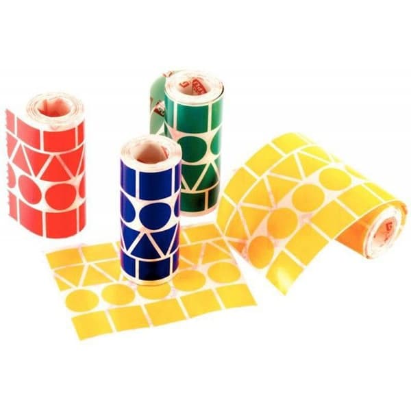 Set med 4 rullar med geometriska klistermärken