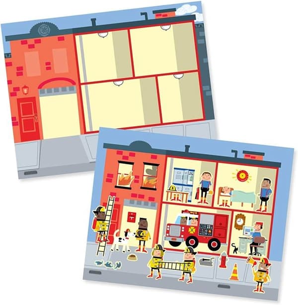Melissa och Doug - My Town Reusable Sticker Pad (MD-19114)