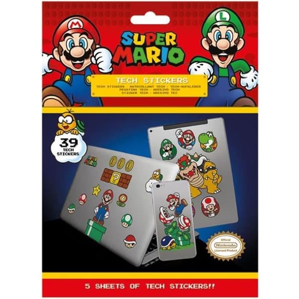 Klistermärken - Nintendo - Paket med 39 - Flerfärgad - Vinyl - Dekorativa föremål