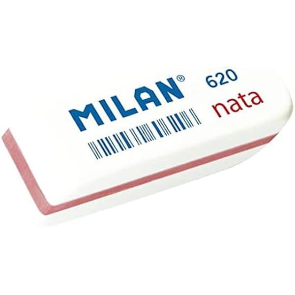 Gomme - MILAN - Blister 2 Vita Gummor - Mjuka - Icke abrasiva - Mångsidiga