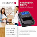 Miniatyrbild 2 av 2: Falska sedlar-detektor - OLYMPIA - NC 375 - Snabb verifiering - Flera valutor - IR UV MG sensorer