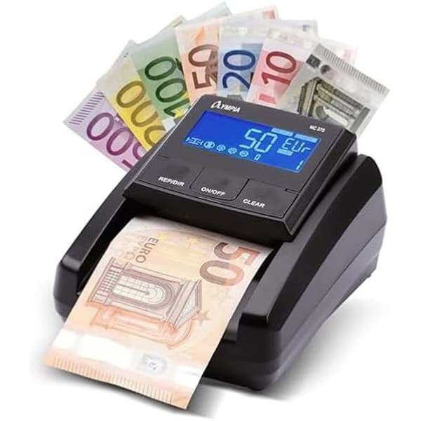 Falska sedlar-detektor - OLYMPIA - NC 375 - Snabb verifiering - Flera valutor - IR UV MG sensorer