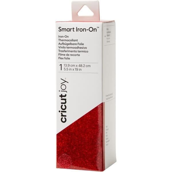 Red Glitter Iron-on - Cricut Joy - 13,9 x 48 cm