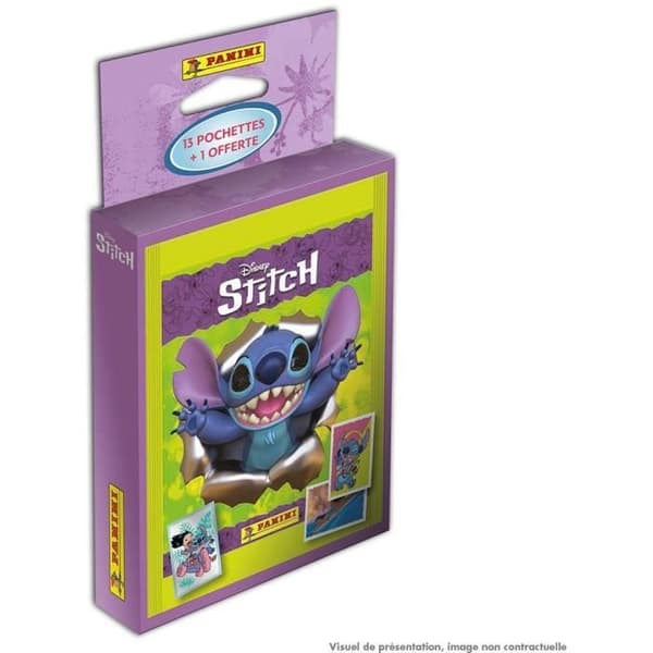 Blisterförpackning med 14 fickor - PANINI - STITCH - Innehåller 70 klistermärken