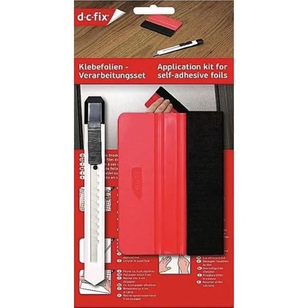 Appliceringssats - d-c-fix - Skärkniv - Utjämningskniv - Perfekt installation - Självhäftande filmer