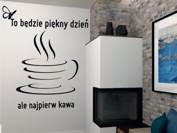 KØKKENKLISTERMERKER klistermærke kop kaffe kaffe hjerter 100 x 50 cm G260