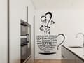 Miniatyrbillede 2 af 2: KØKKENKLISTERMERKER klistermærke kop kaffe kaffe hjerter 100 x 50 cm G264
