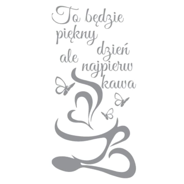 KØKKENKLISTERMERKER klistermærke kop kaffe kaffe hjerter 100 x 50 cm G261_074