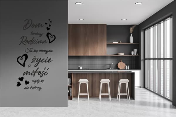 VÆGKLISTERS Home Creates Familieliv Kærlighed Hjerter 100x50cm NC_010