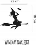 Pikkukuva 3 / 3: ISO HALLOWEEN-TARRA Tarrat NOITA Noidan luuta ja LEPOKKO NH_012