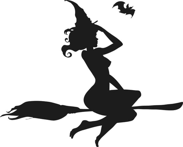 ISO HALLOWEEN-TARRA Tarrat NOITA Noidan luuta ja LEPOKKO NH_012